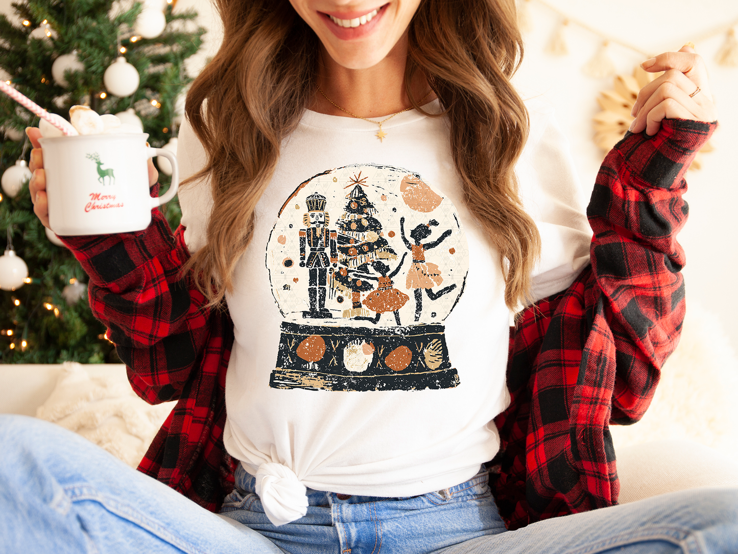 Boho Nutcracker Glass Globe