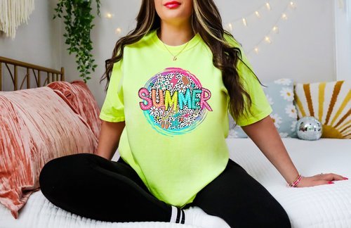 Load image 1 in gallery view. Neon Summer Vibes Leopard