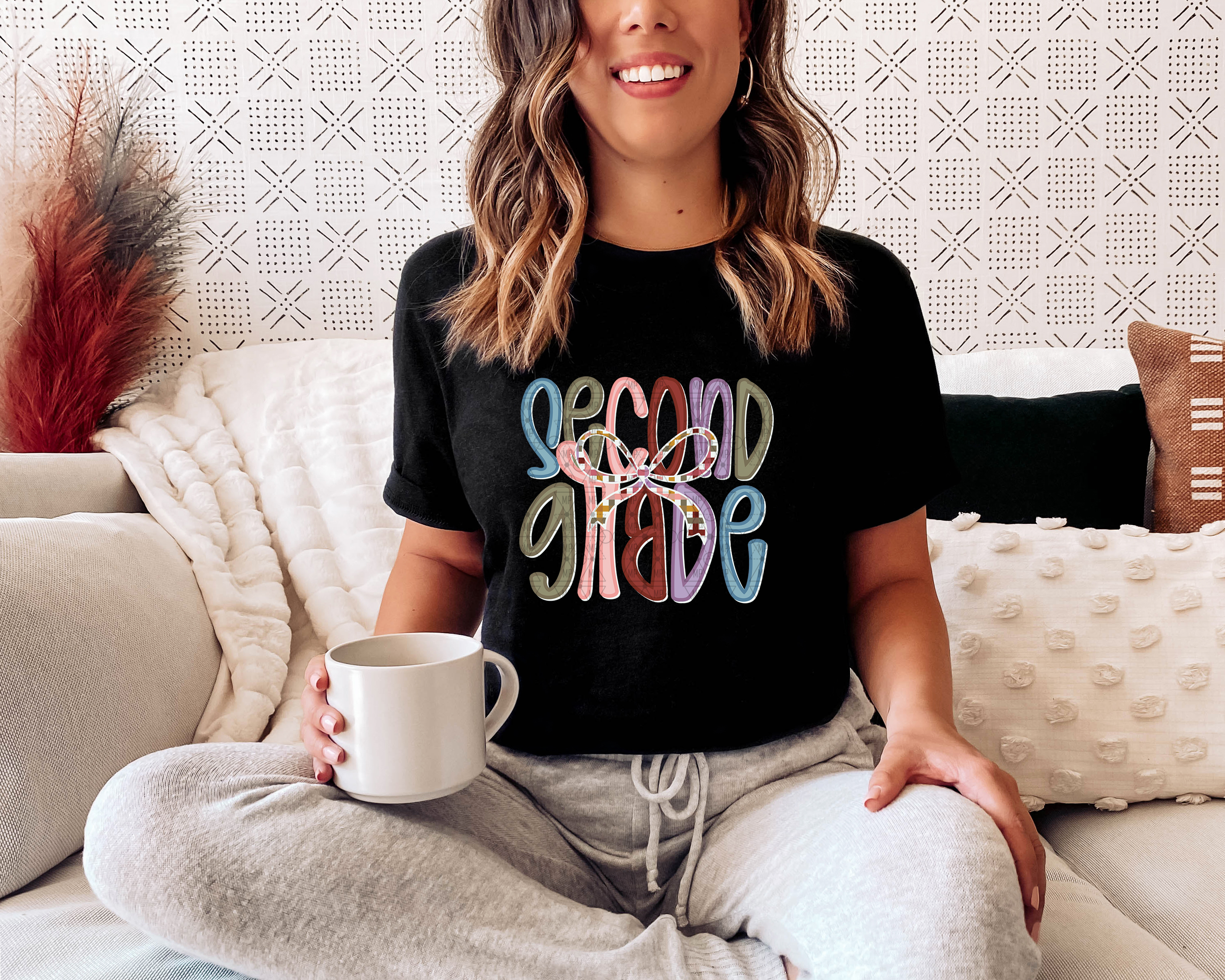 Boho Second Grade with Bow