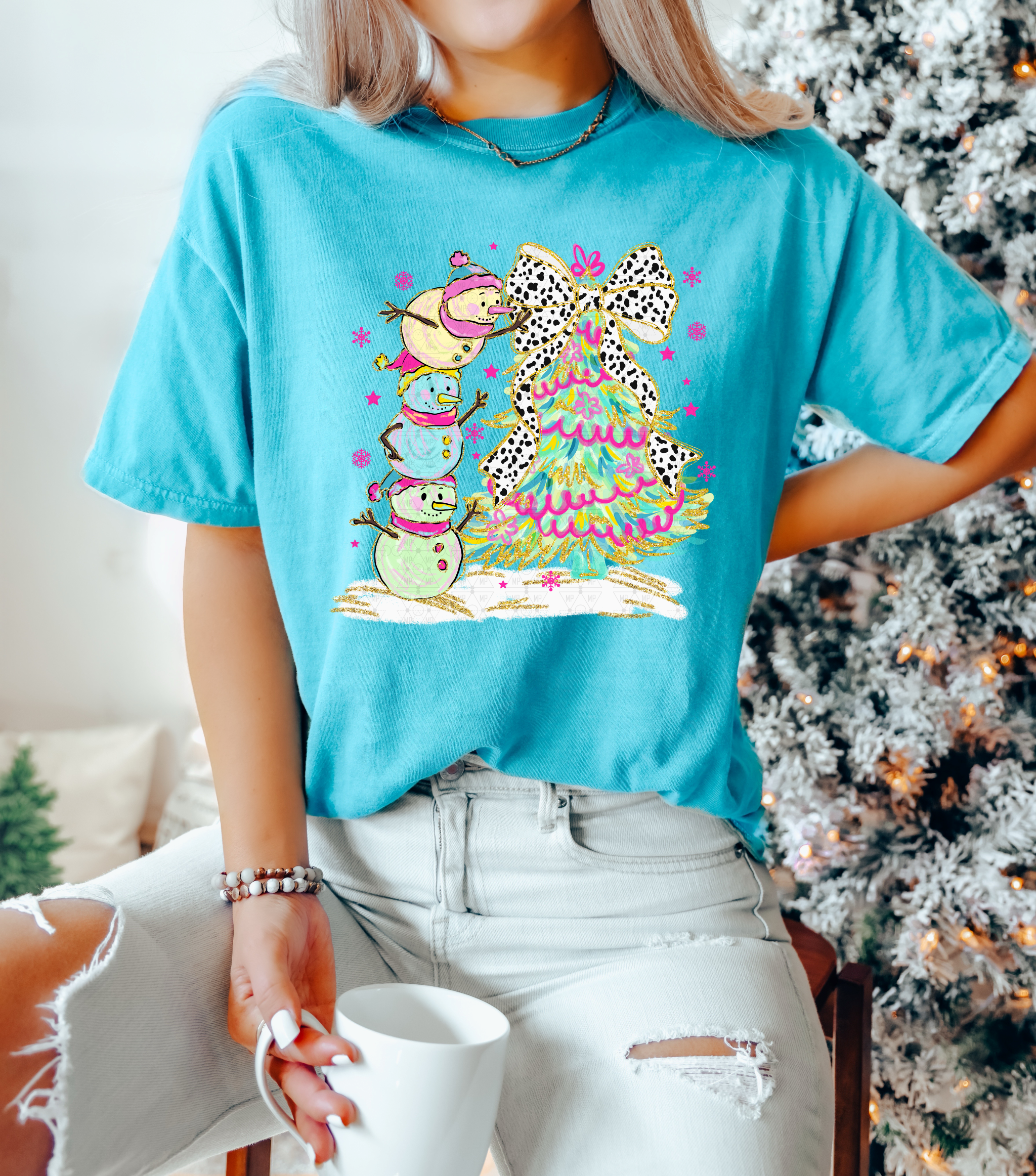 Bright Stacked Snowmen