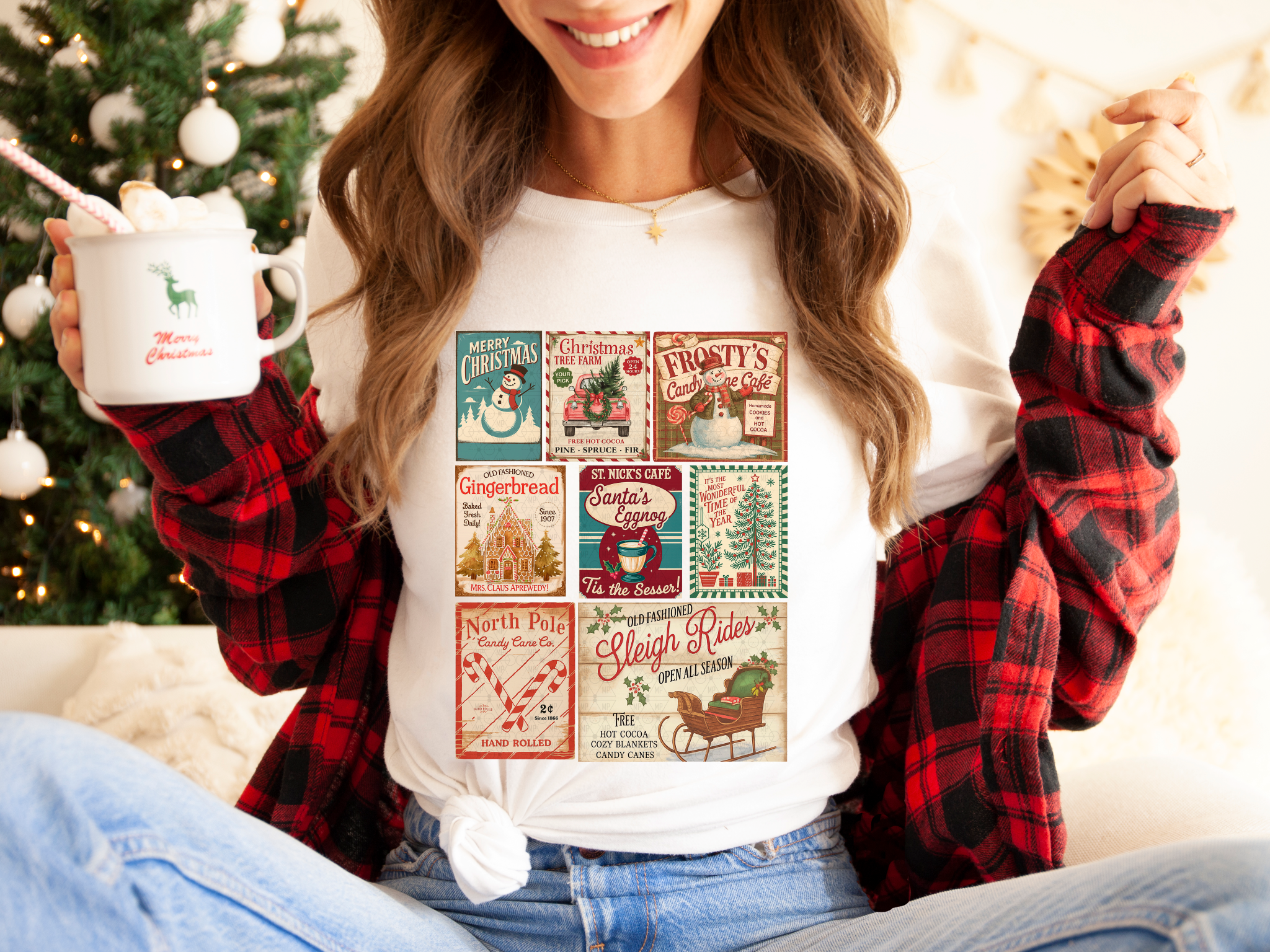 Vintage Christmas Signs Collage