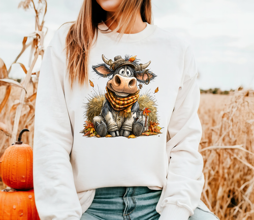 Load image 1 in gallery view. Goofy Fall Highland Cow