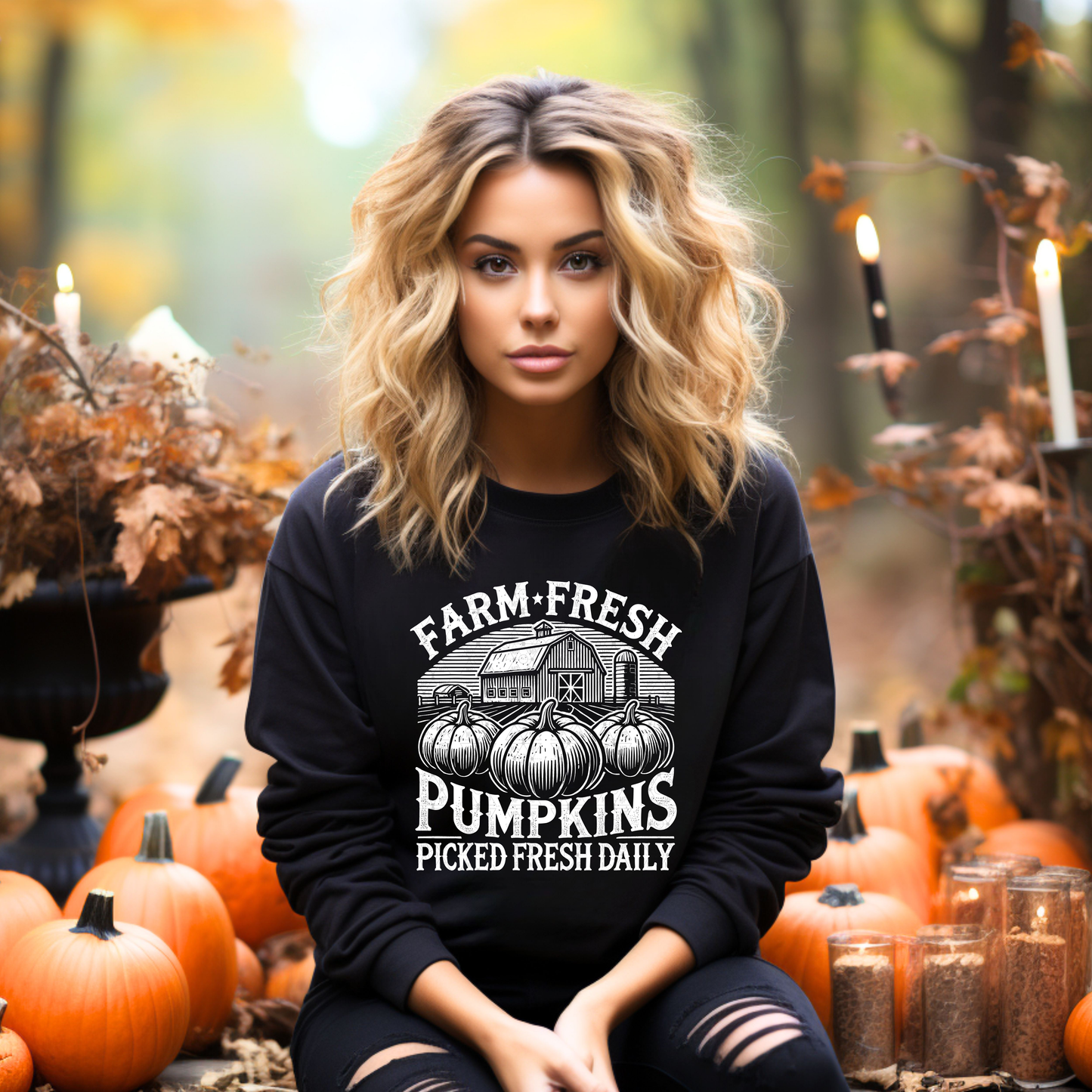 Farm Fresh Pumpkins White