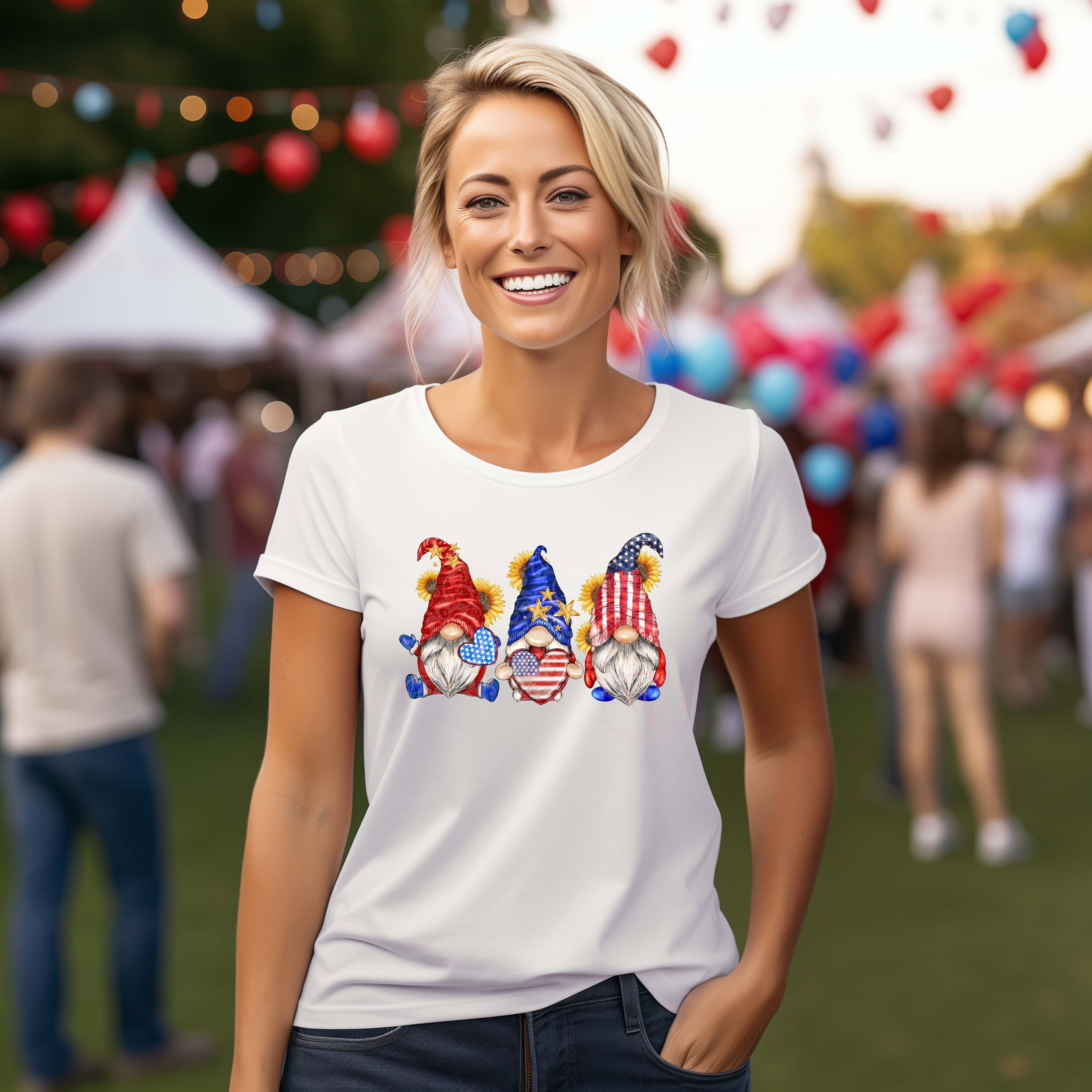 Red White and Blue Gnomes