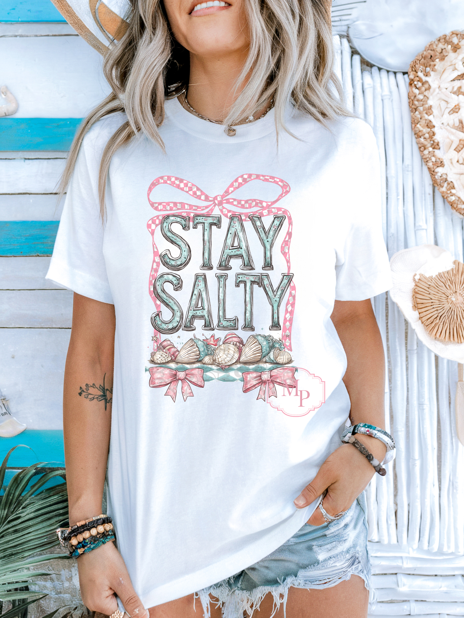 Stay Salty with Pink Bow