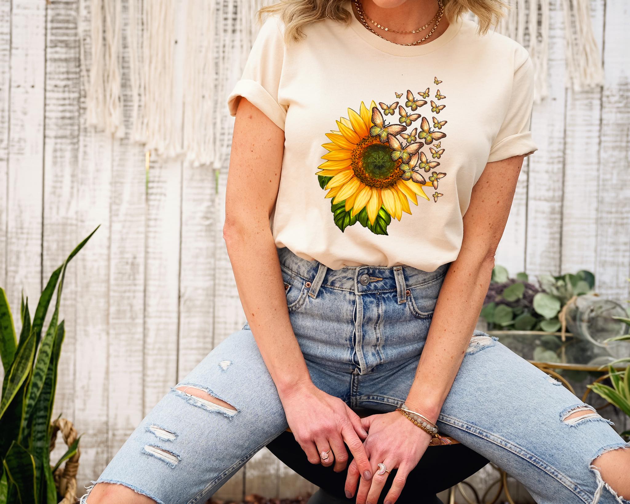 Sunflowers and Butterflies