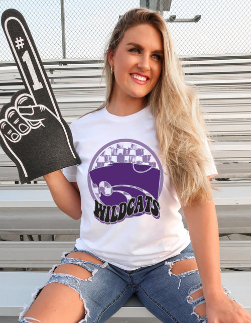 Load image 1 in gallery view. Retro Wildcats Circle