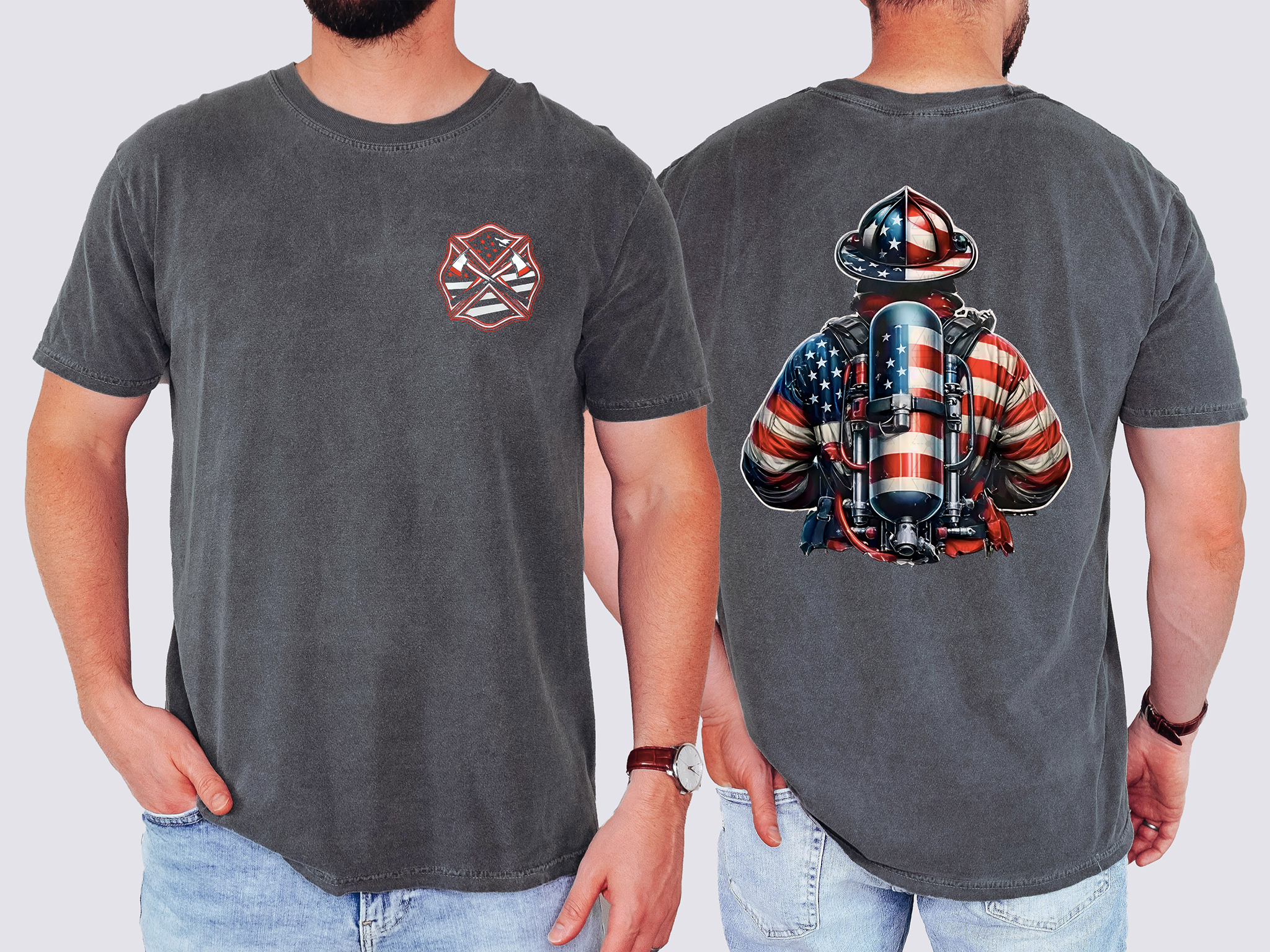 Red White and Blue Fireman