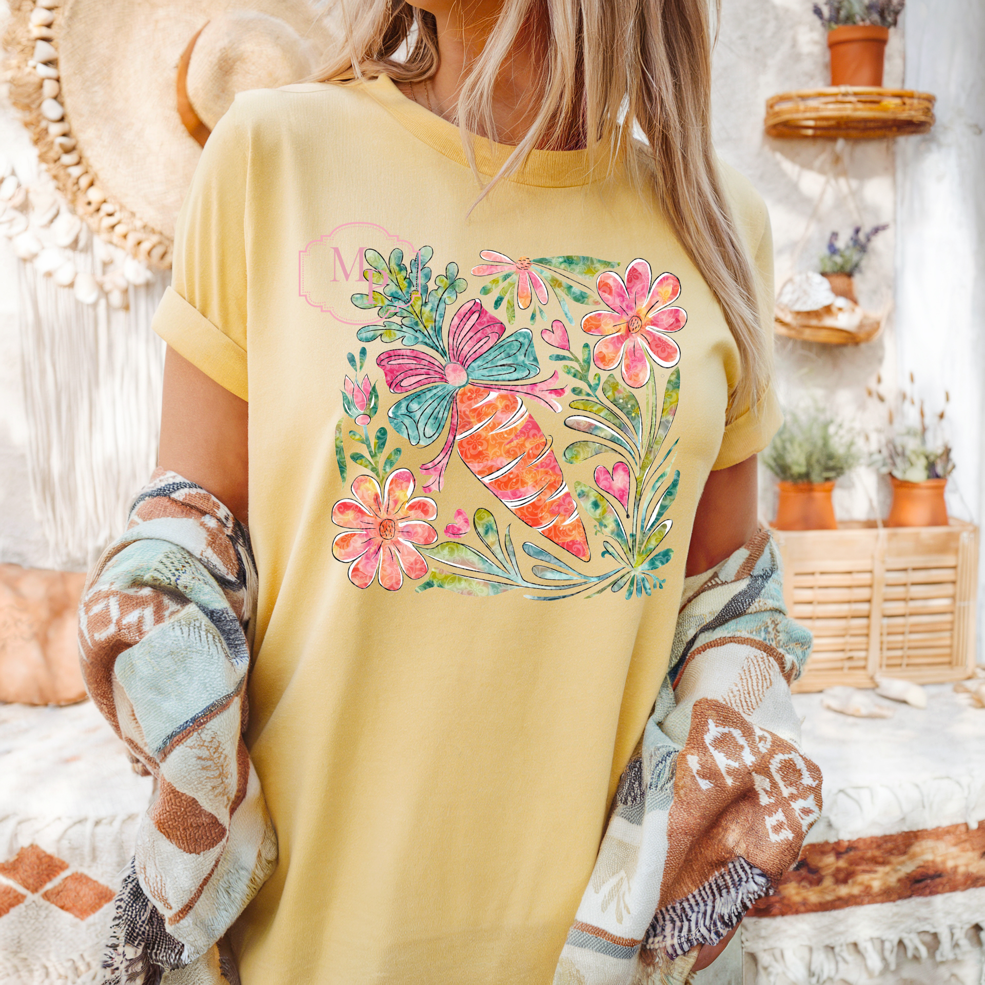 Boho Watercolor Carrot