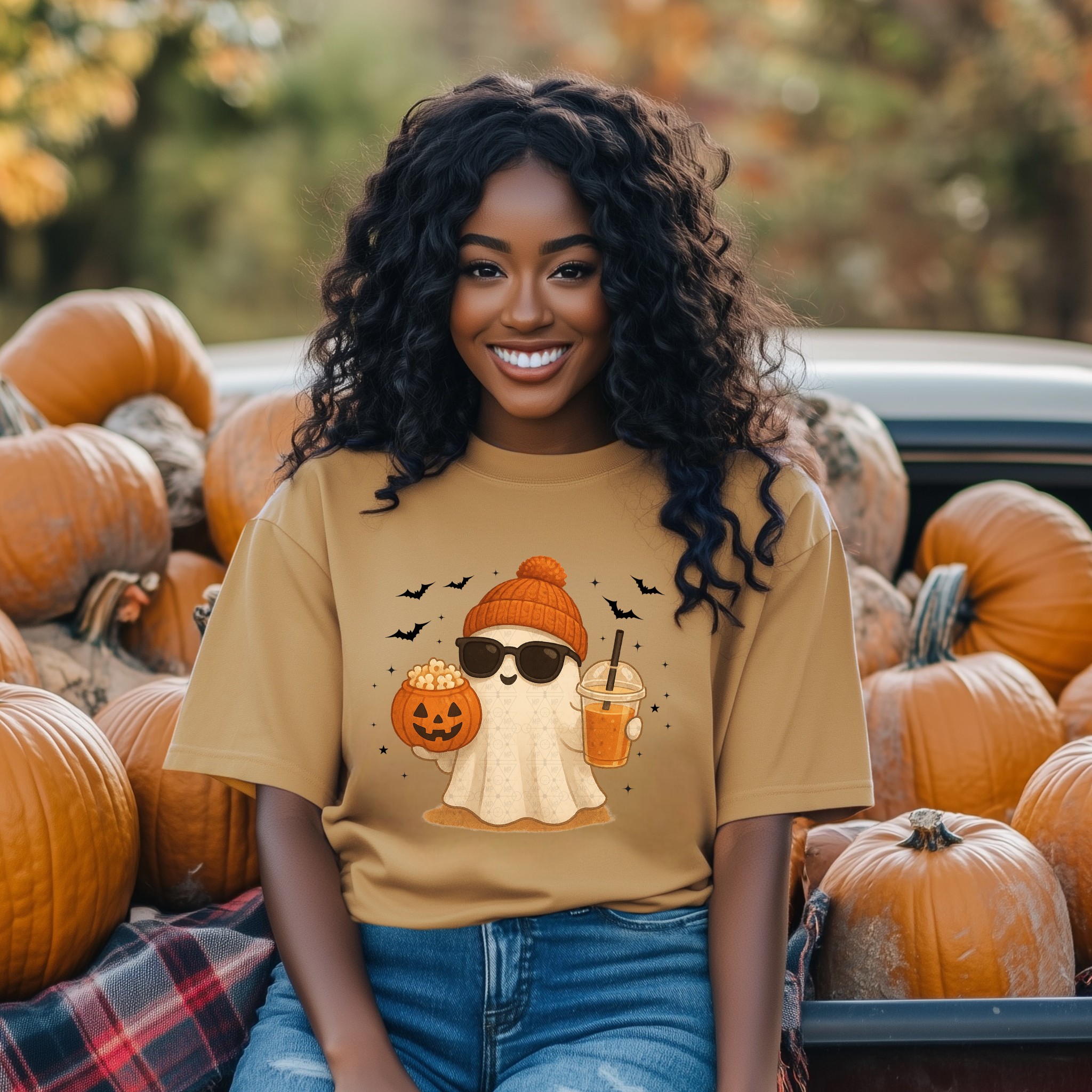Ice Coffee Pumpkin Ghost