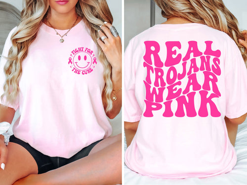 Load image 1 in gallery view. Real Trojans Wear Pink