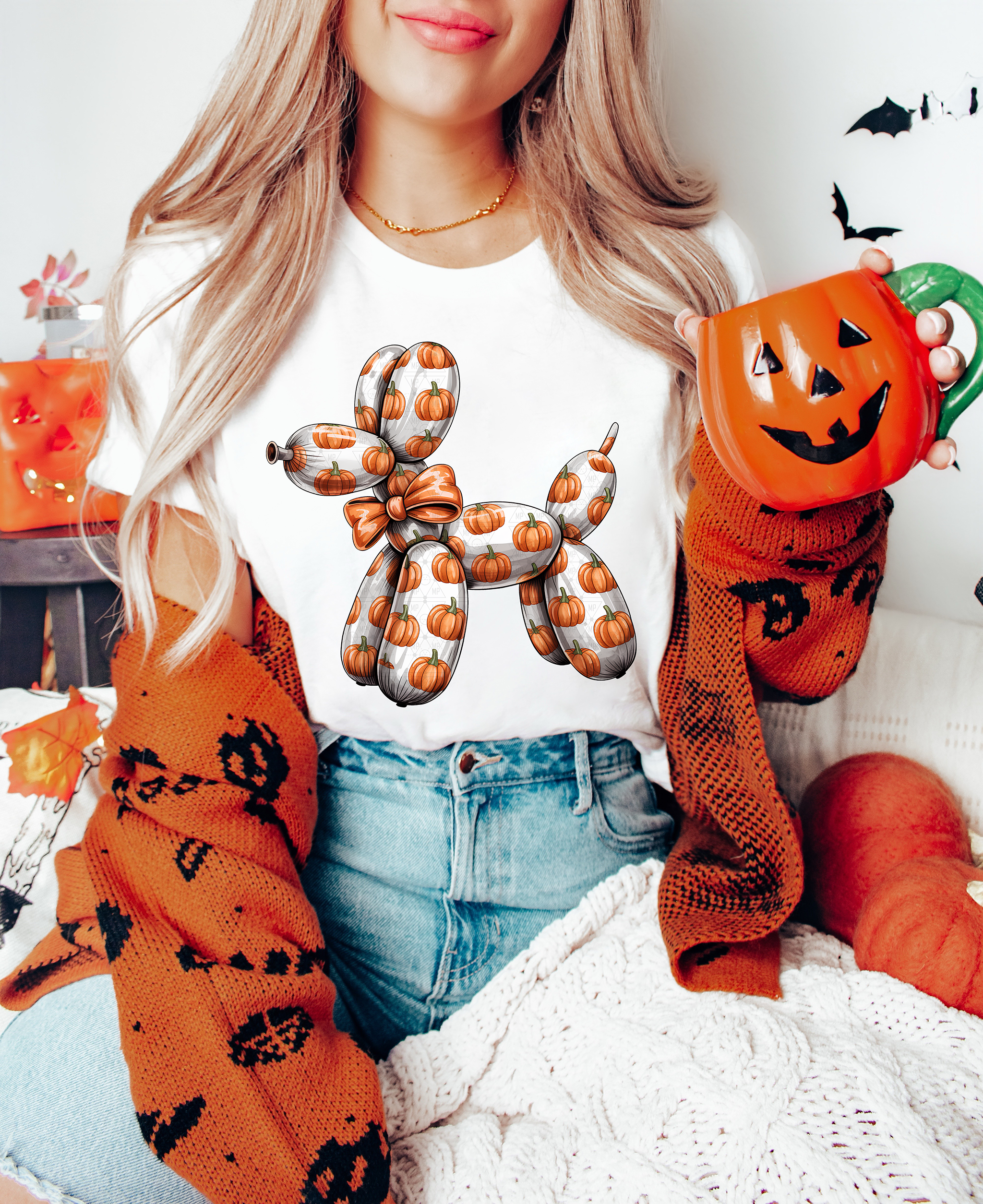 Fall Pumpkin Balloon Dog