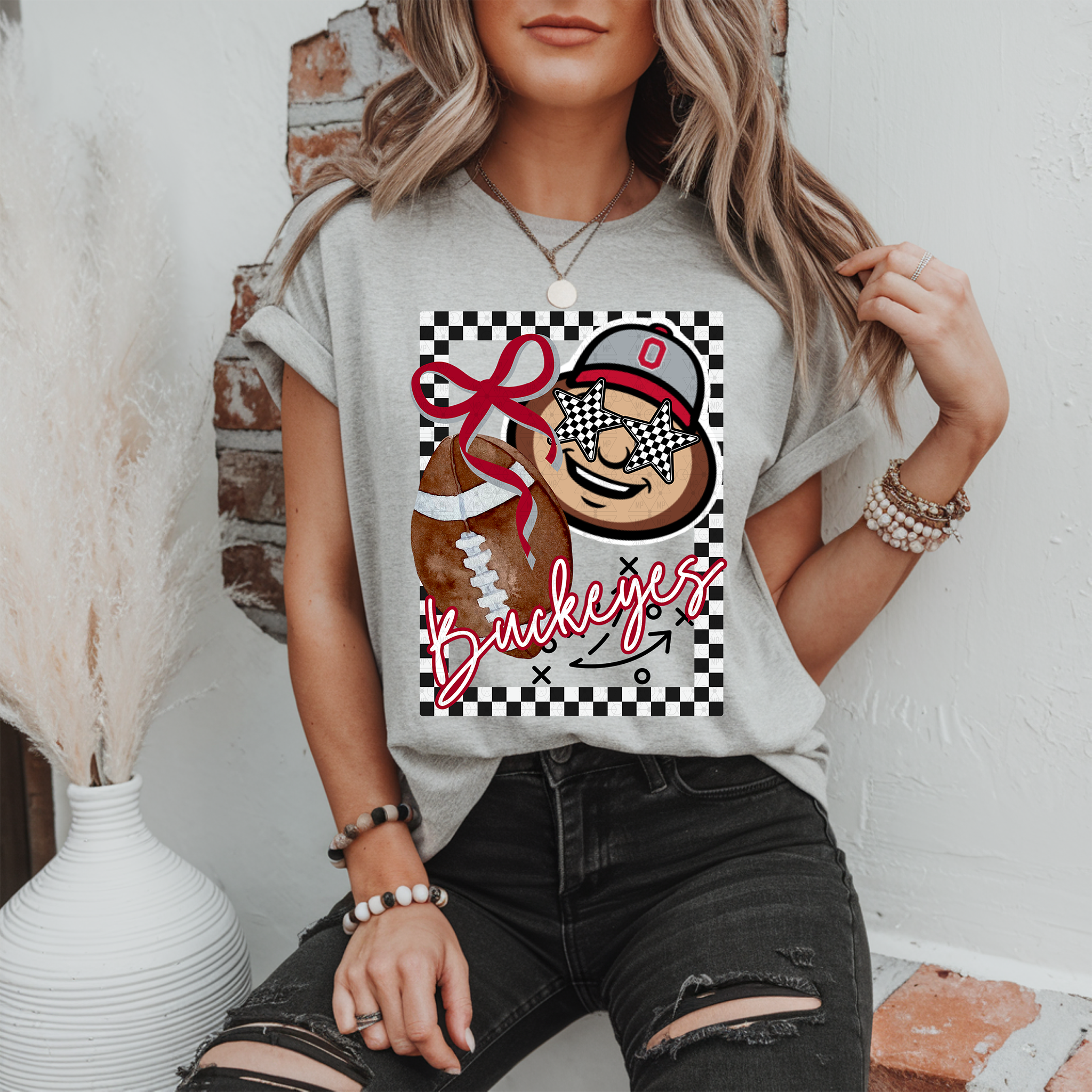 Retro Checkered Buckeye