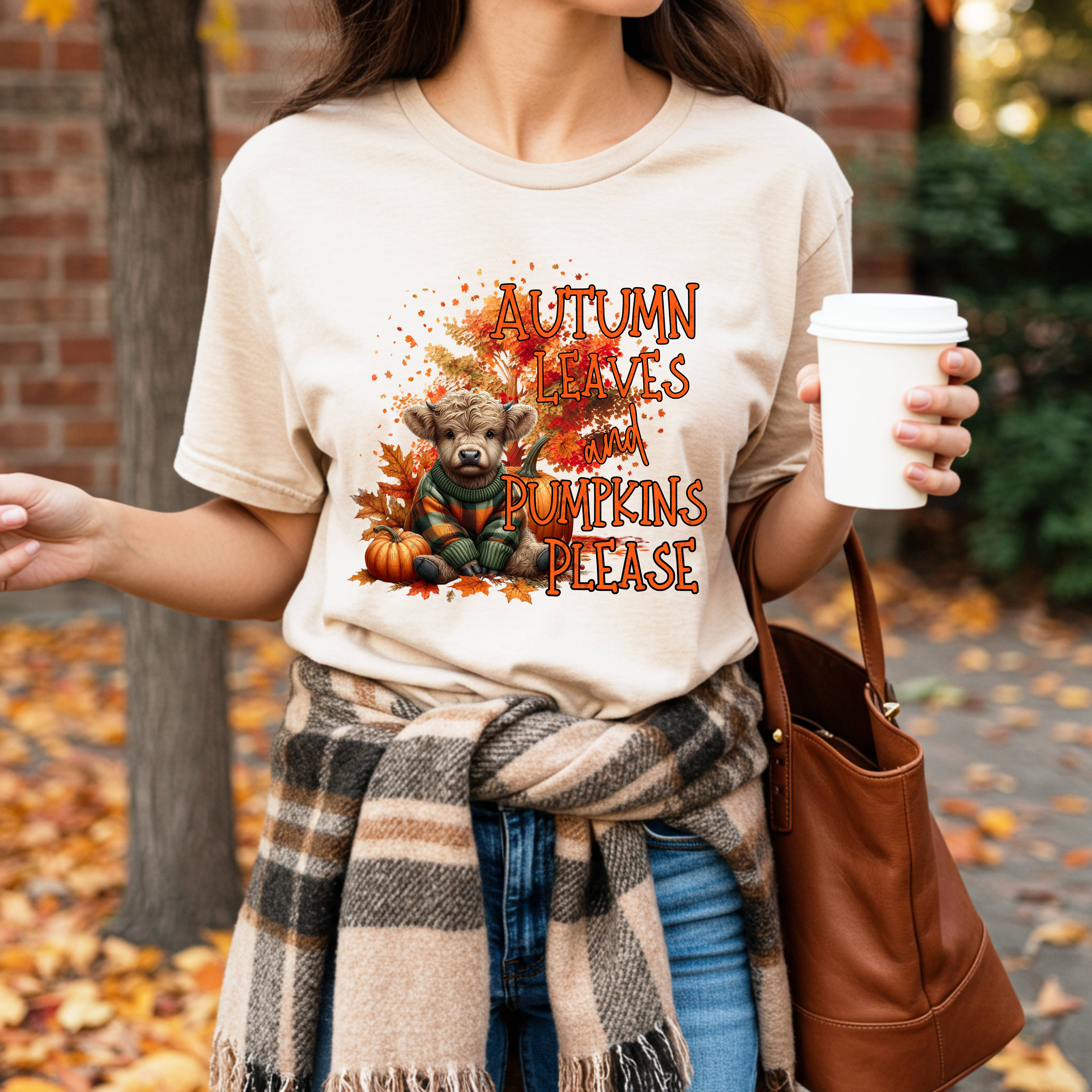 Autum Leaves And Pumpkins Please Highland
