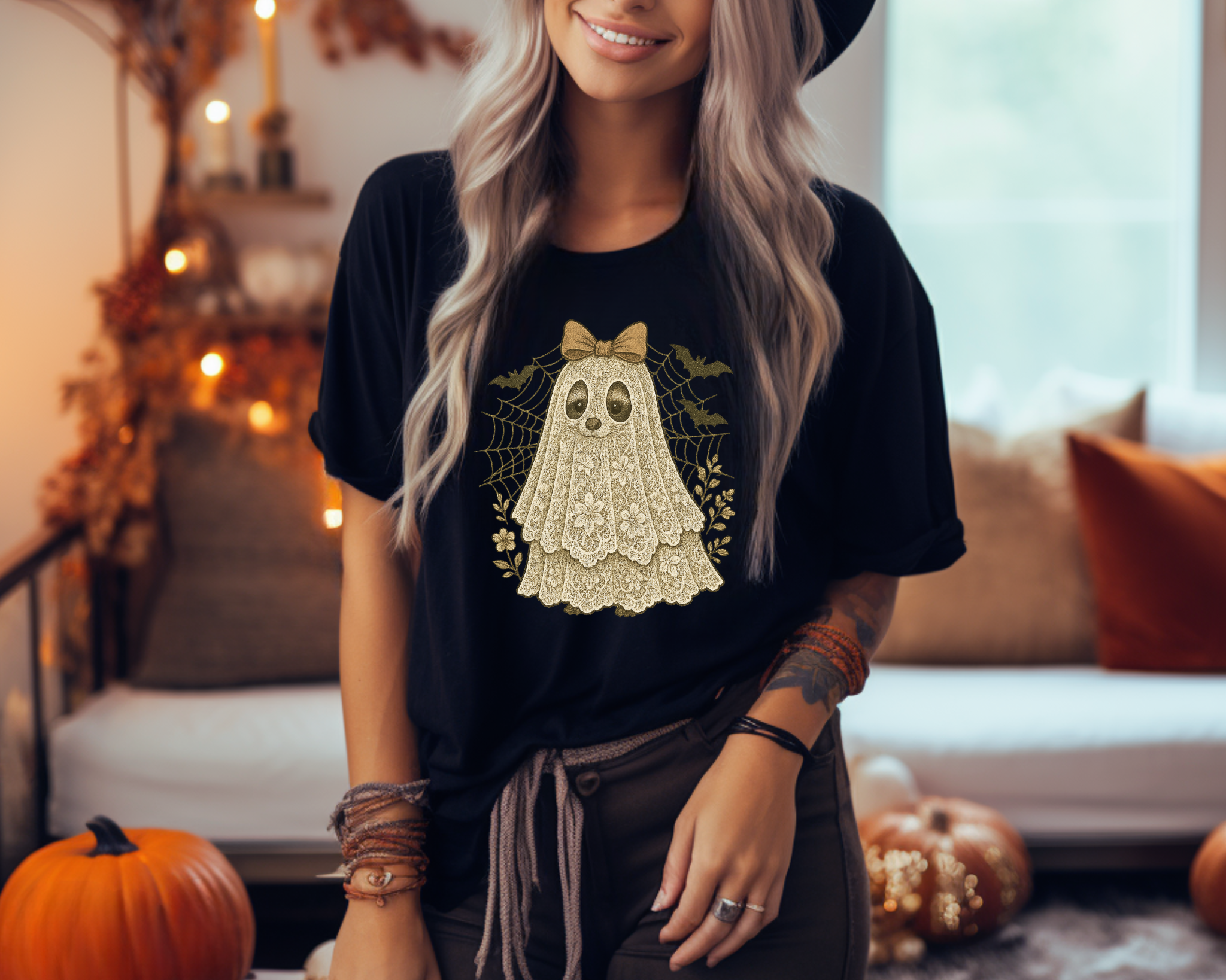 Sweet Racoon Lace Ghost