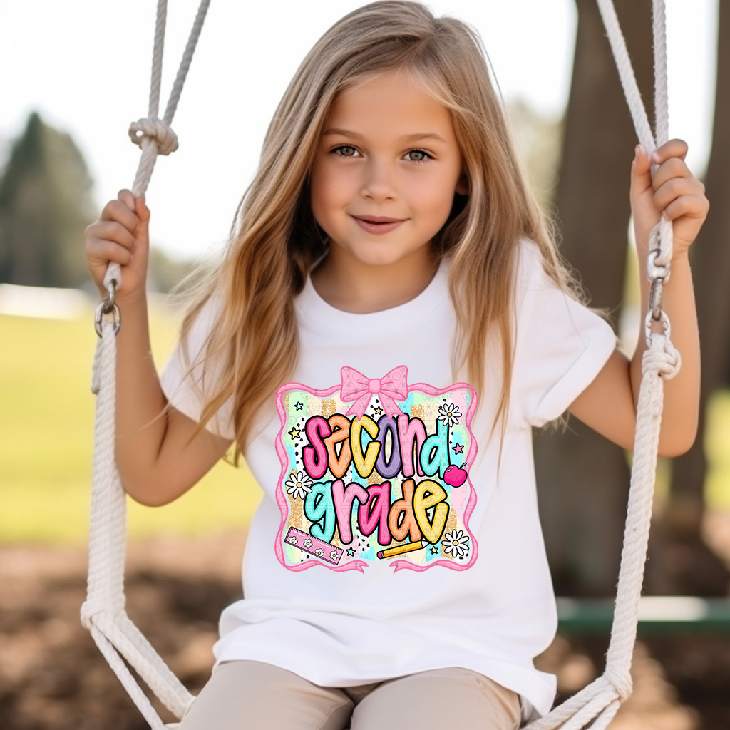 Doodle Second Grade with Bow