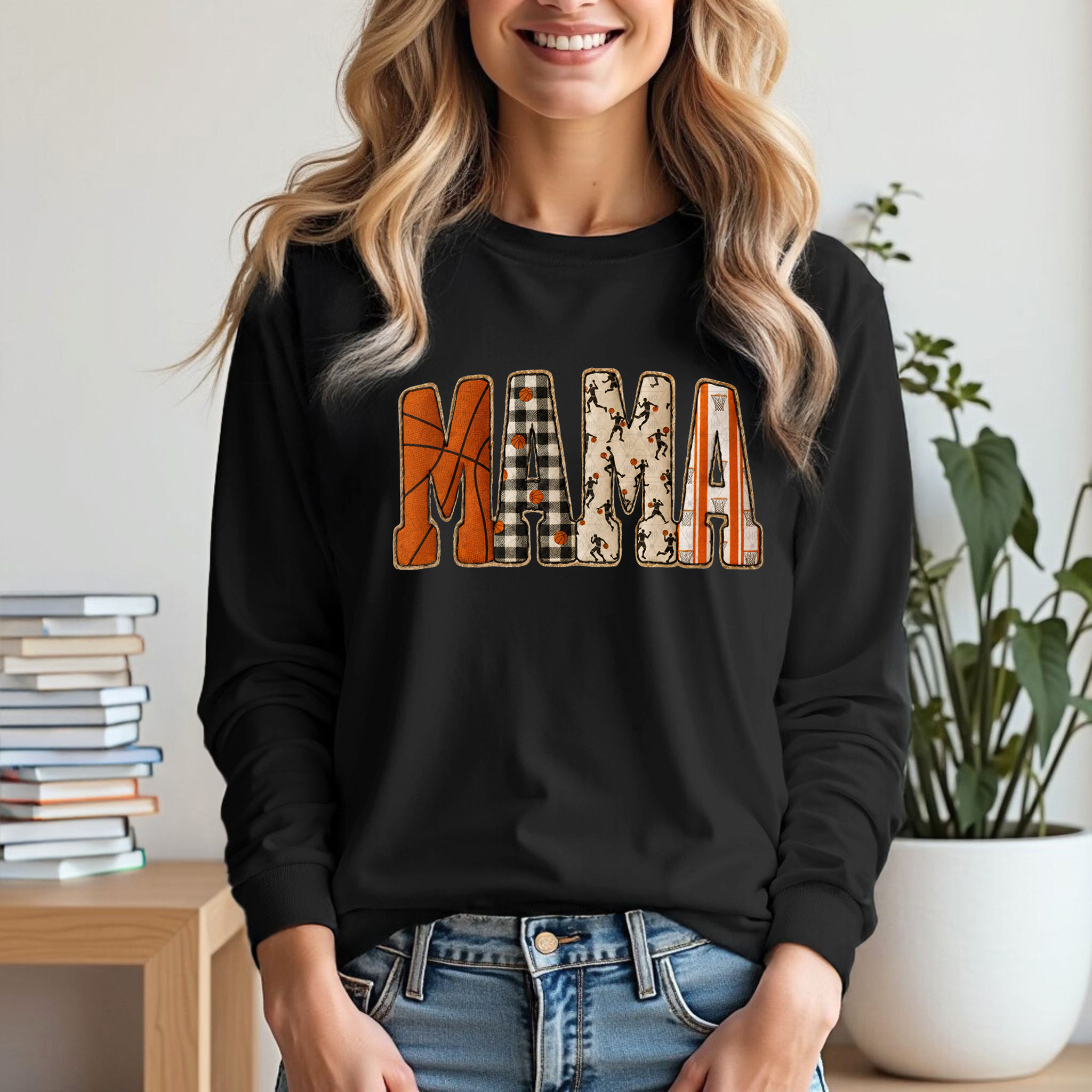 Basketball Mama Faux Puff