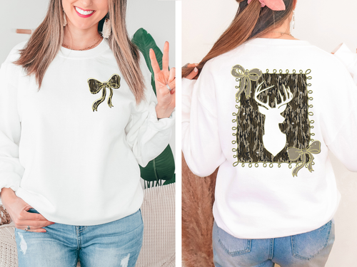 Load image 1 in gallery view. Camo Doodle Frame Deer