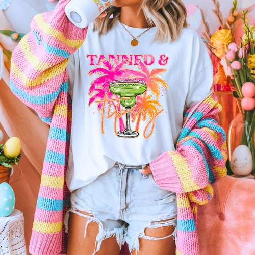 Load image 1 in gallery view. Neon Tanned & Tipsy