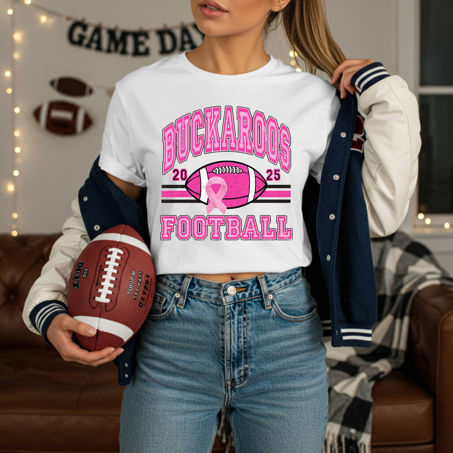 Varsity Buckaroos Football Pink