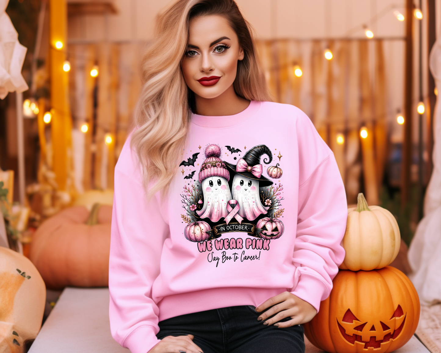 In October We Wear Pink Cute Ghost