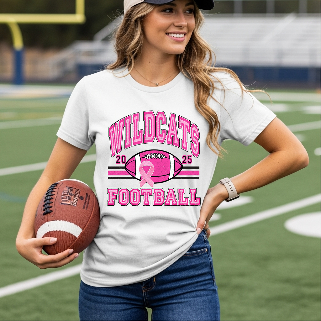 Varsity Wildcats Football Pink
