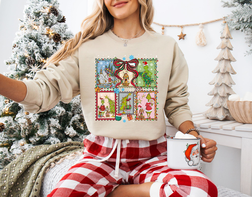 Load image 1 in gallery view. Bow Stamp Grinchmas