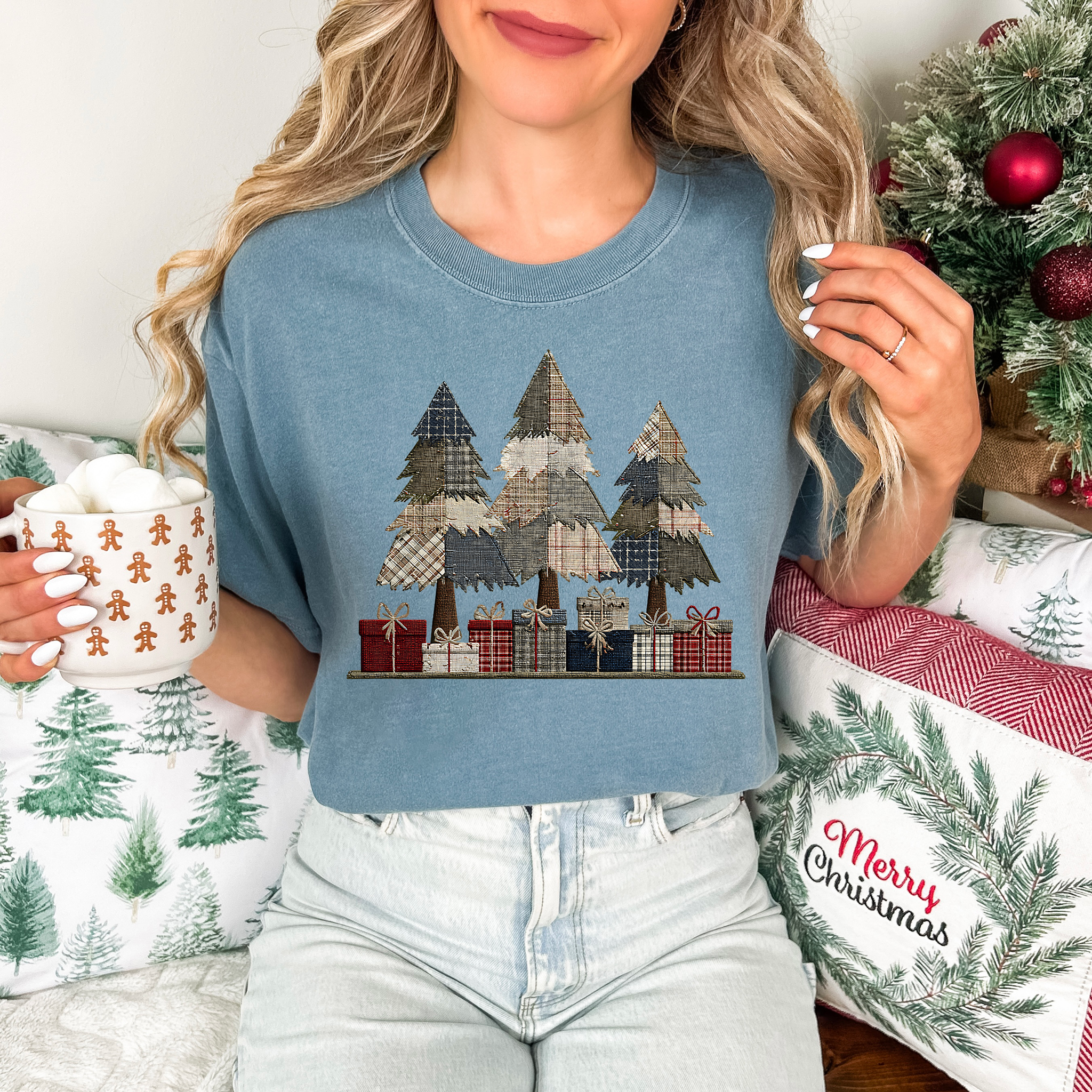 Patchwork Quilted Christmas Trees