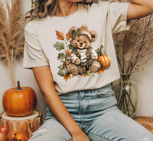 Load image 1 in gallery view. Cute Fall Bear
