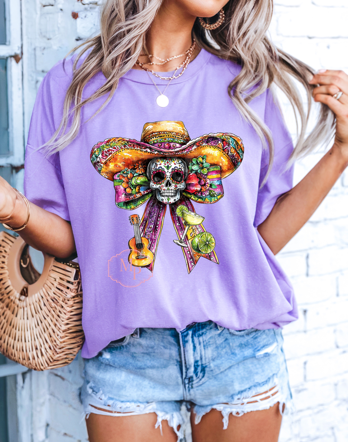 Cinco De Mayo Bow Sugar Skull