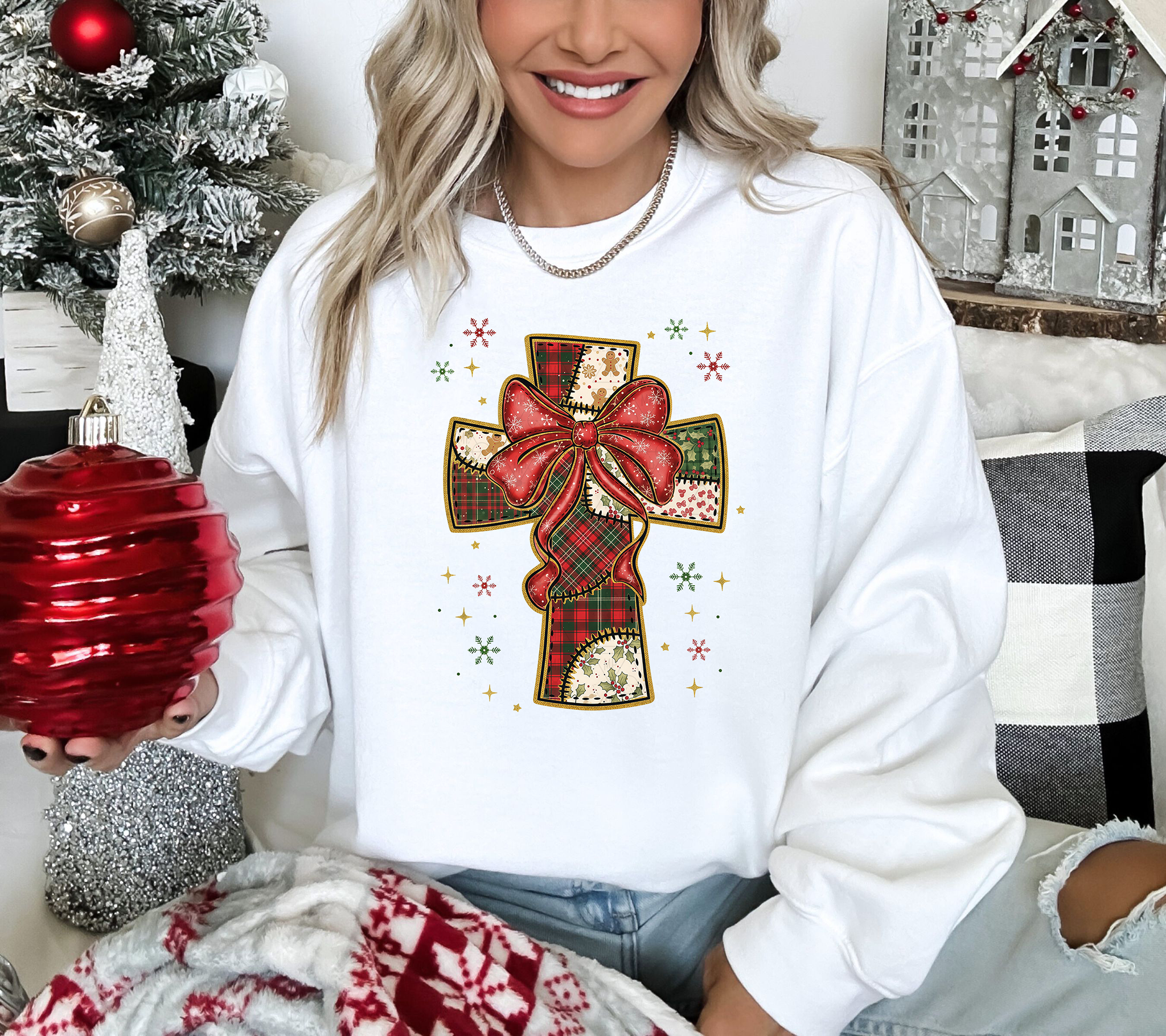 Patchwork Cross with Bow