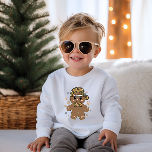 Load image 1 in gallery view. Camo Gingerbread Boy