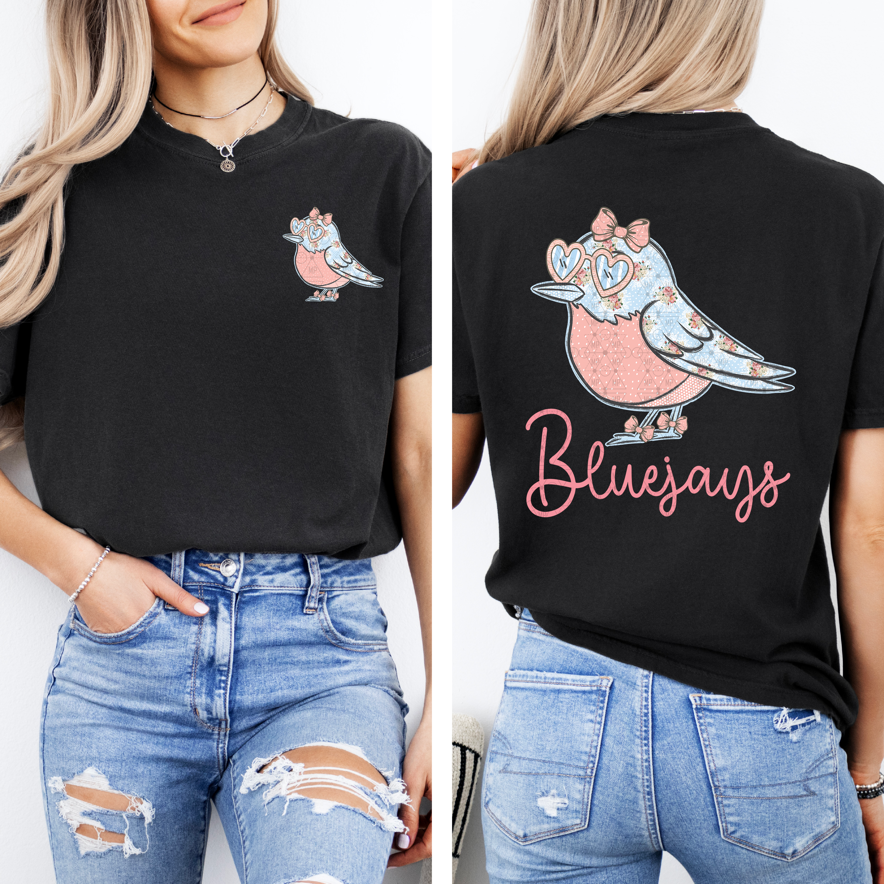 Preppy Floral Bluejays