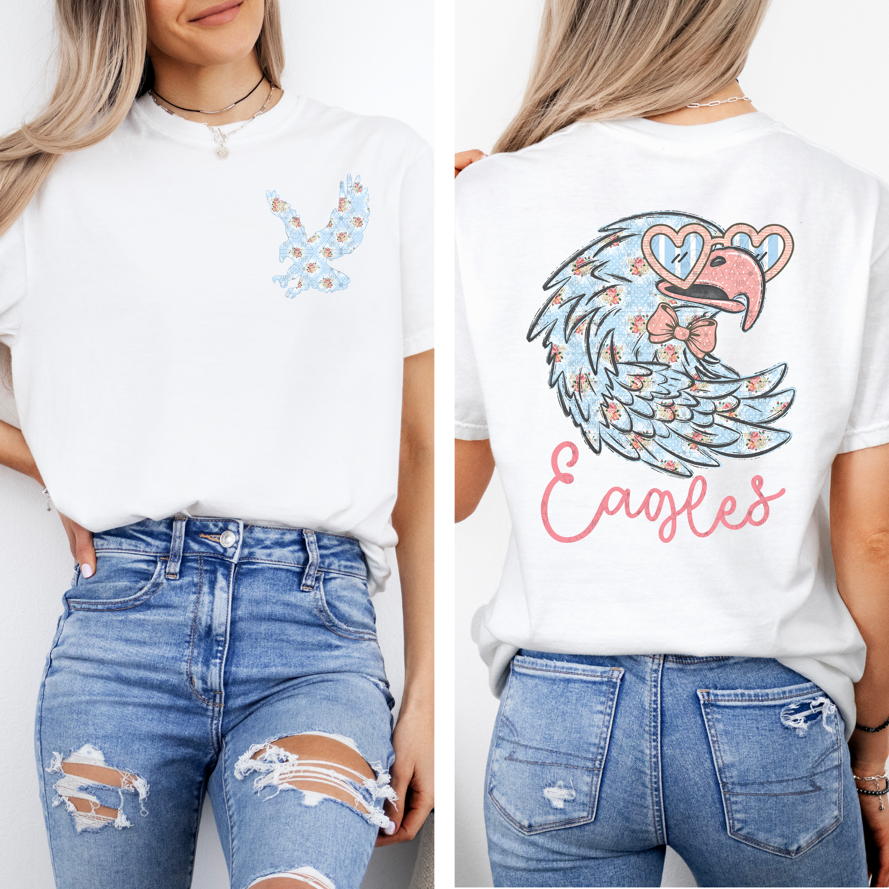 Preppy Floral Eagles