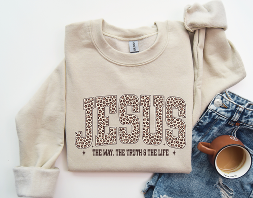 Load image 1 in gallery view. Leopard Jesus The Way The Truth & The Life