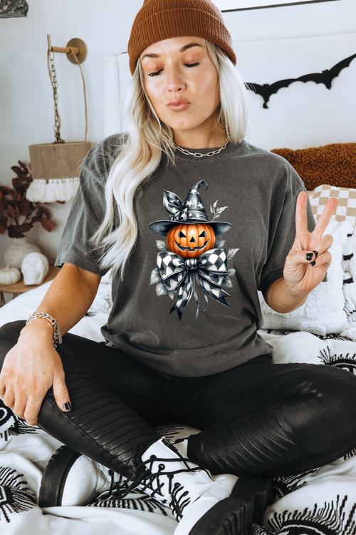 Load image 1 in gallery view. White Leave Pumpkin Witch