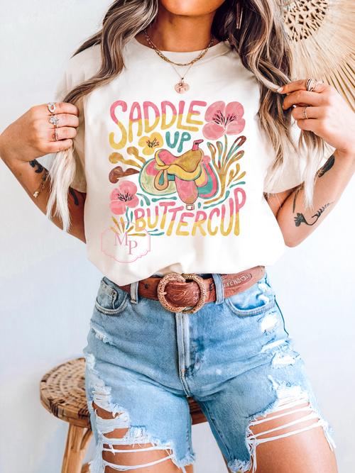 Load image 1 in gallery view. Boho Saddle Up Buttercup