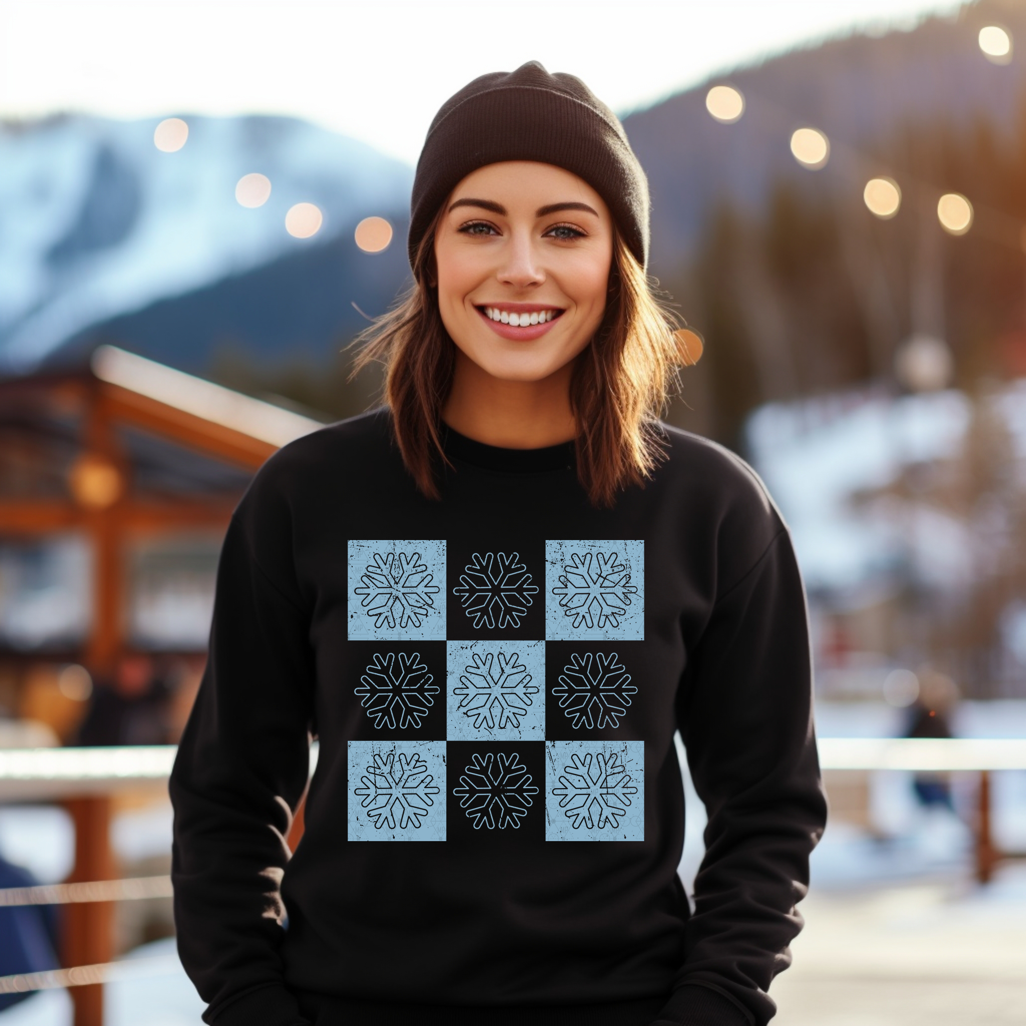 Checkered Snowflakes