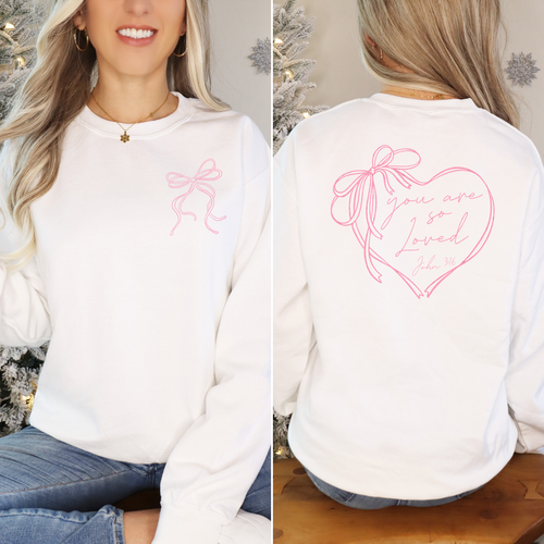 Load image 1 in gallery view. You Are So Loved Ribbon Heart