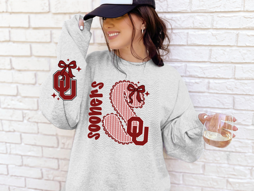 Load image 1 in gallery view. Seersuckers Sooners with Sleeve