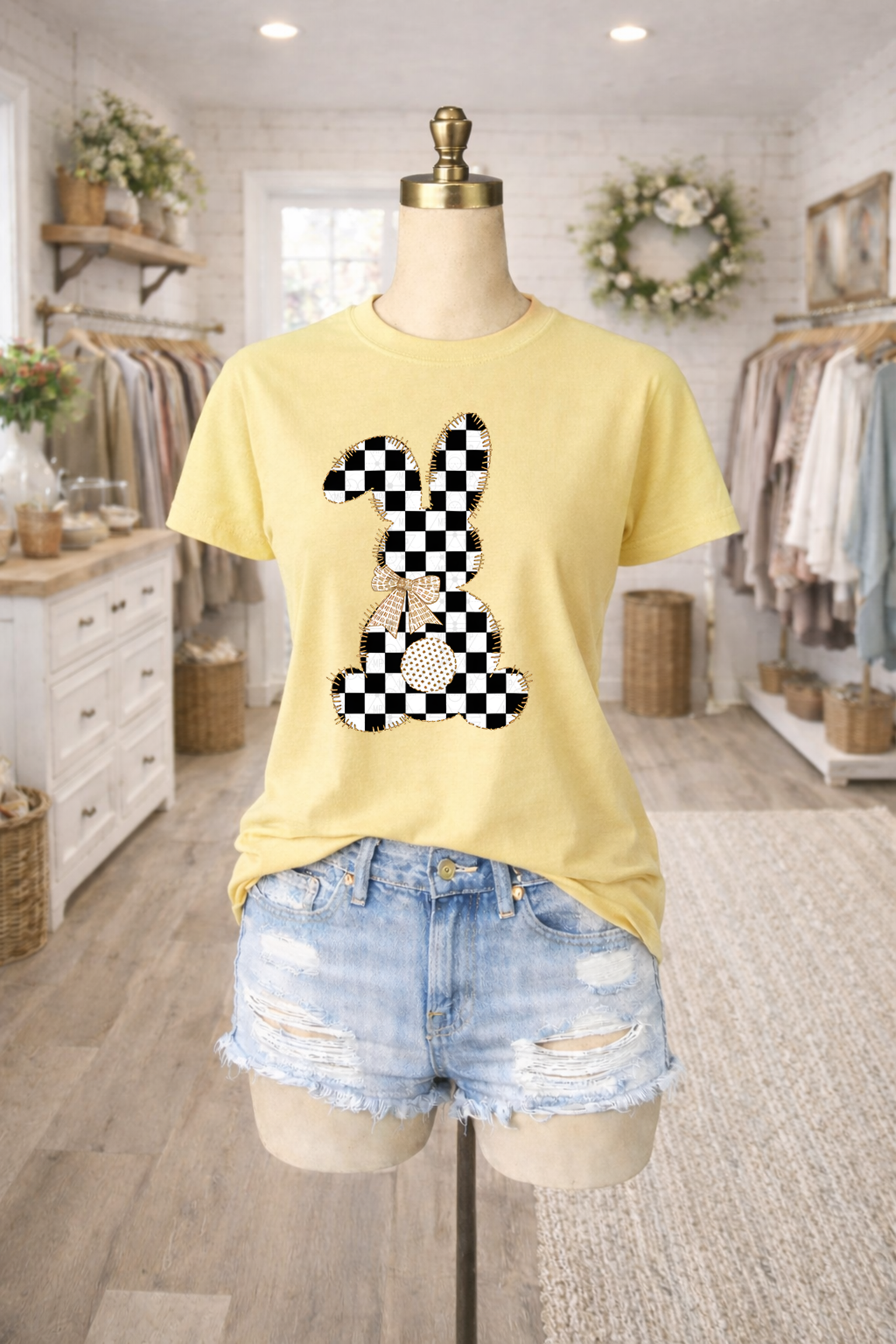 Stitched Checkered Bunny