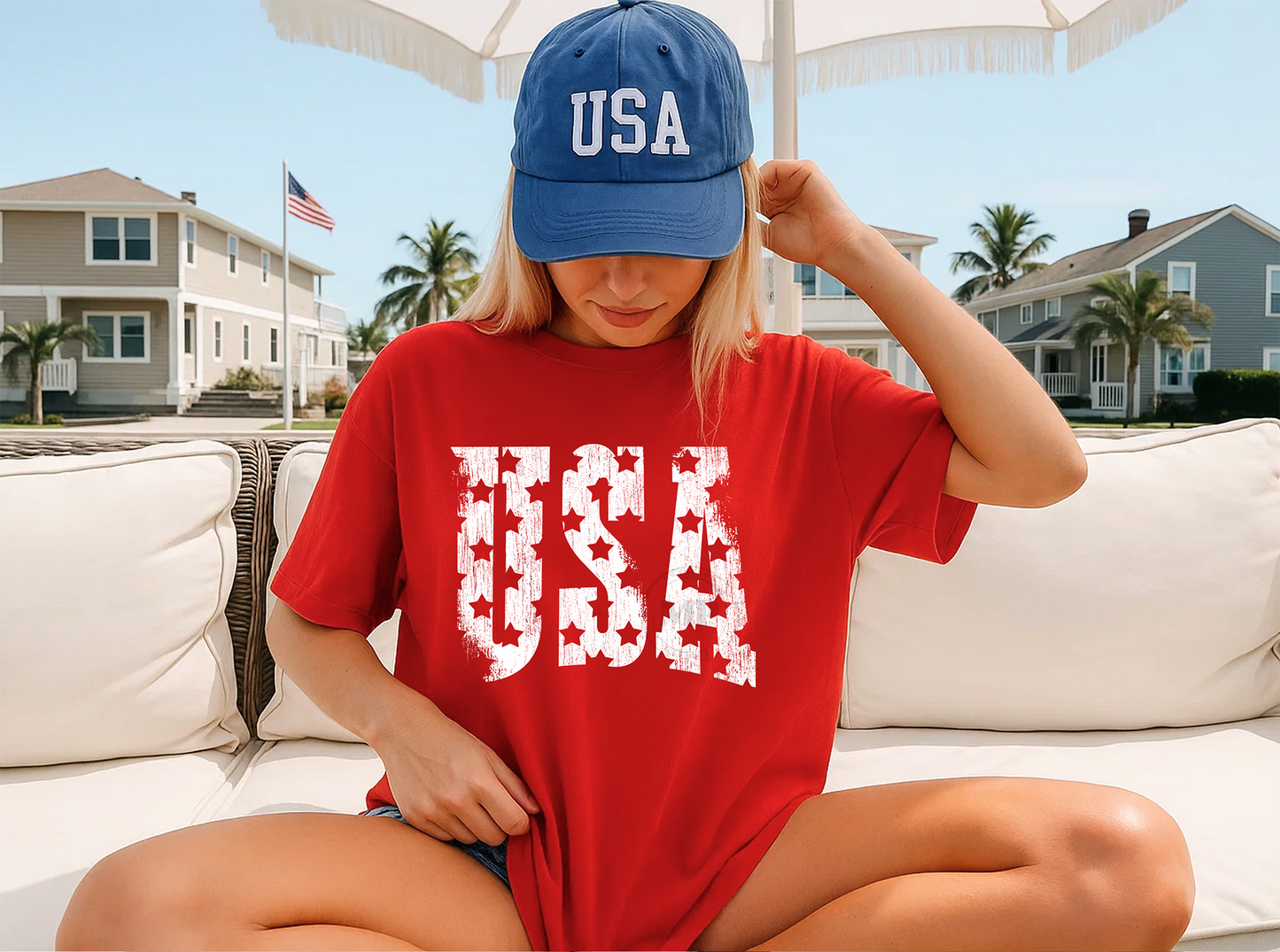 Distressed USA with Stars