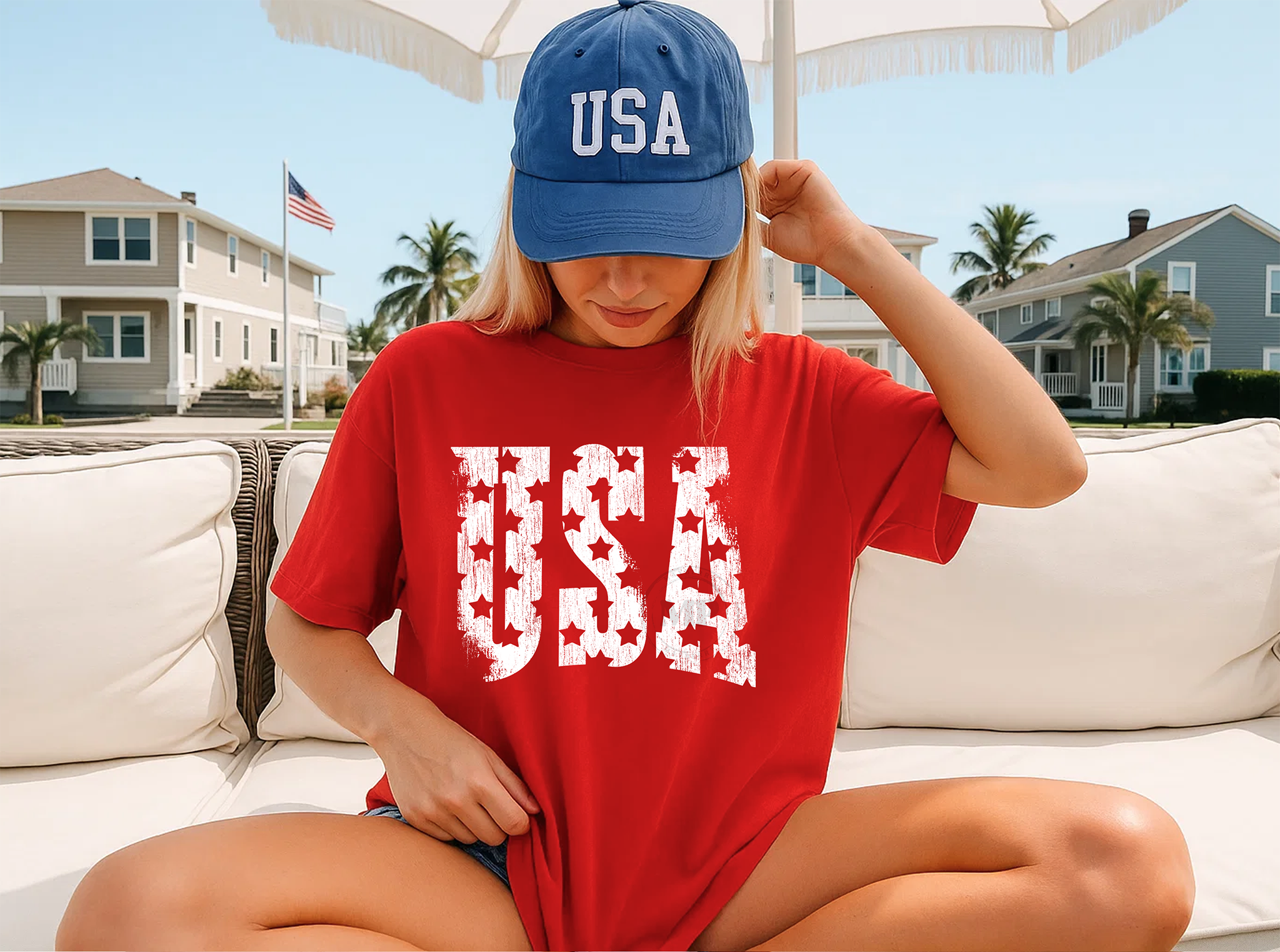 Distressed USA with Stars