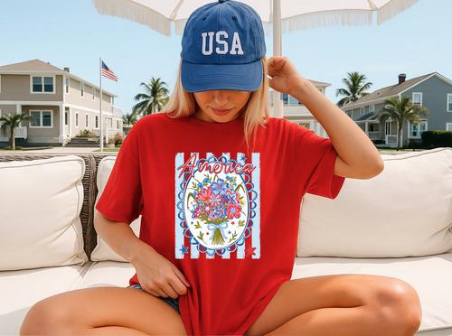 Load image 1 in gallery view. American Flowers with Stripes