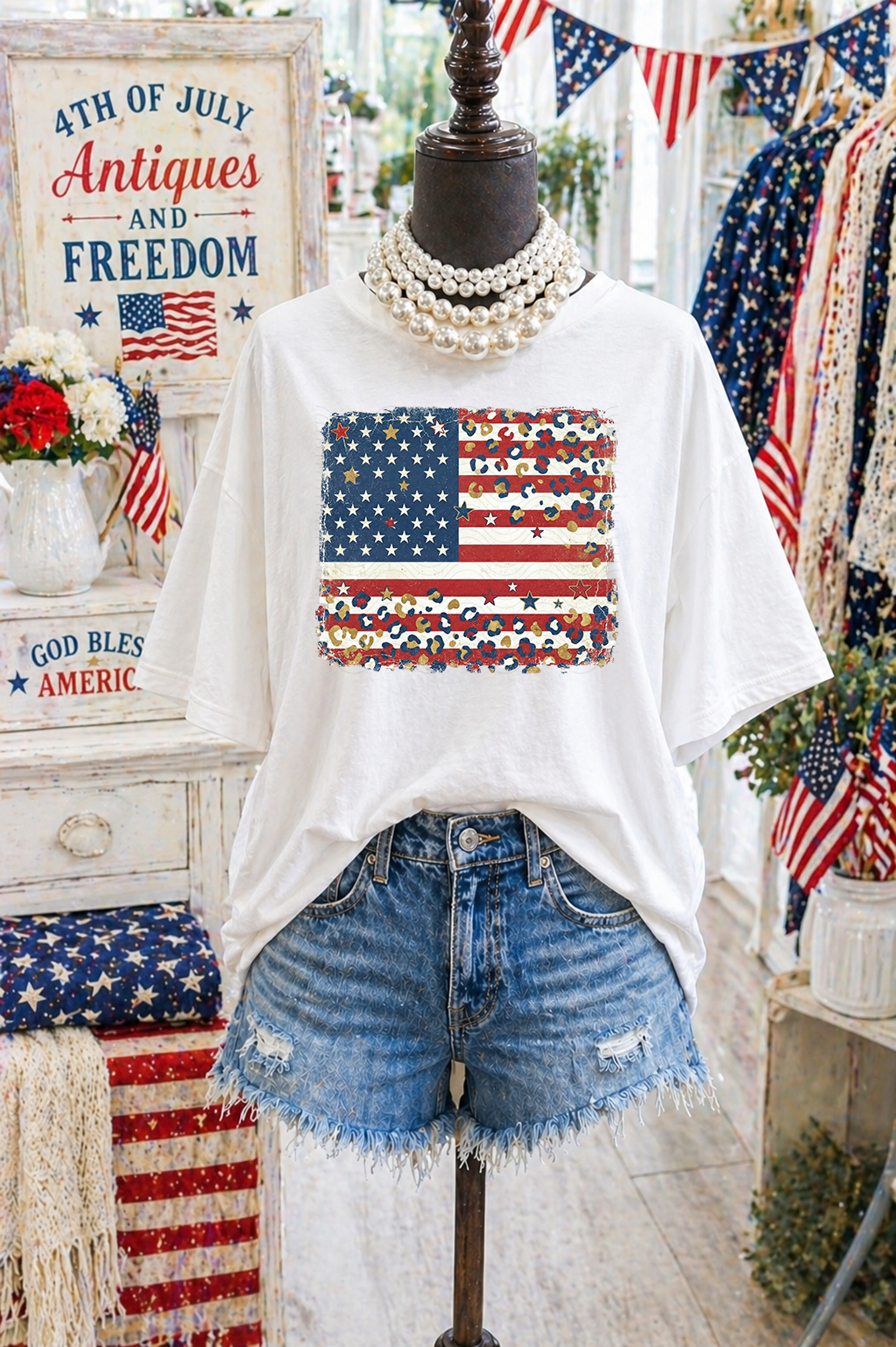 Leopard American Flag
