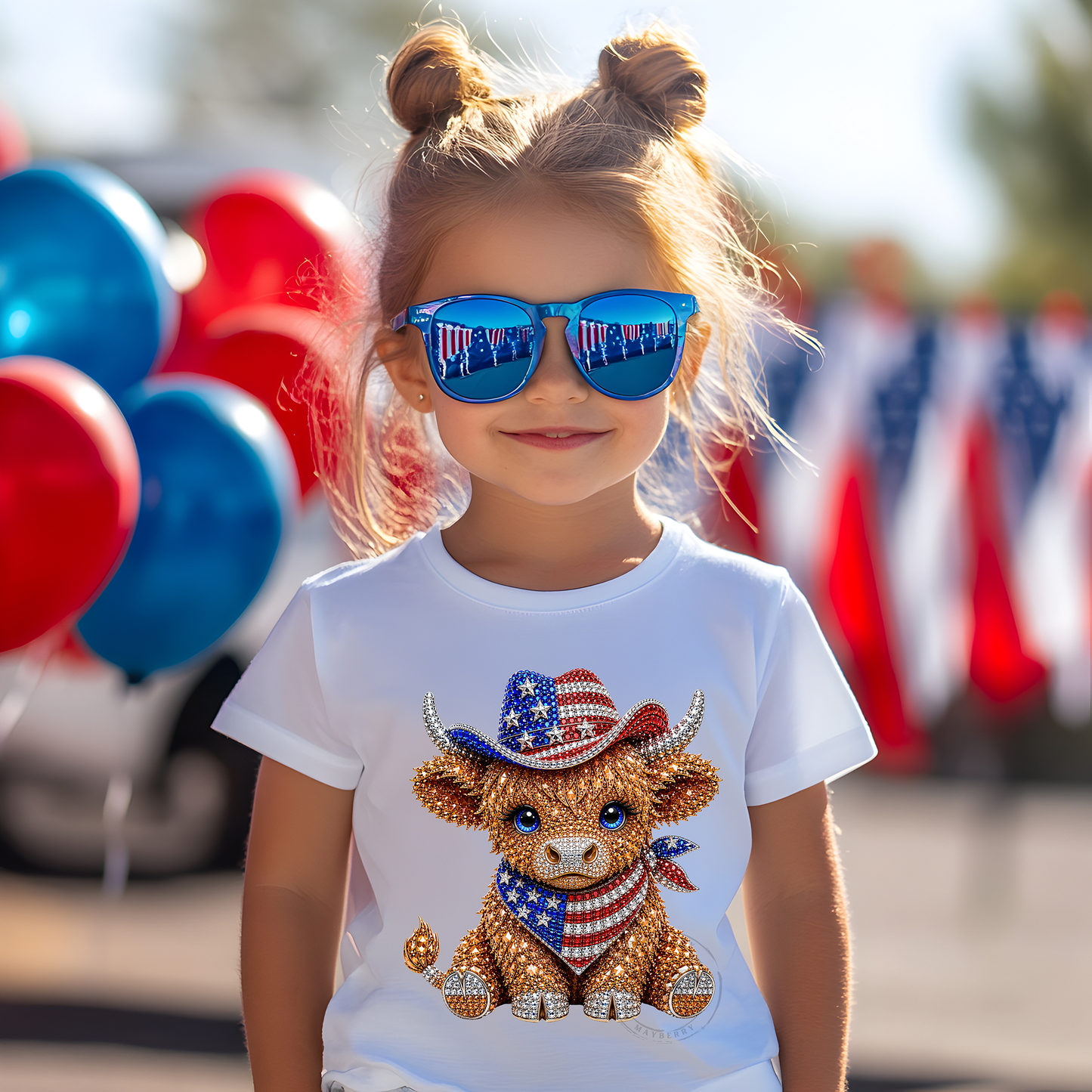 American Rhinestone Highland Cow