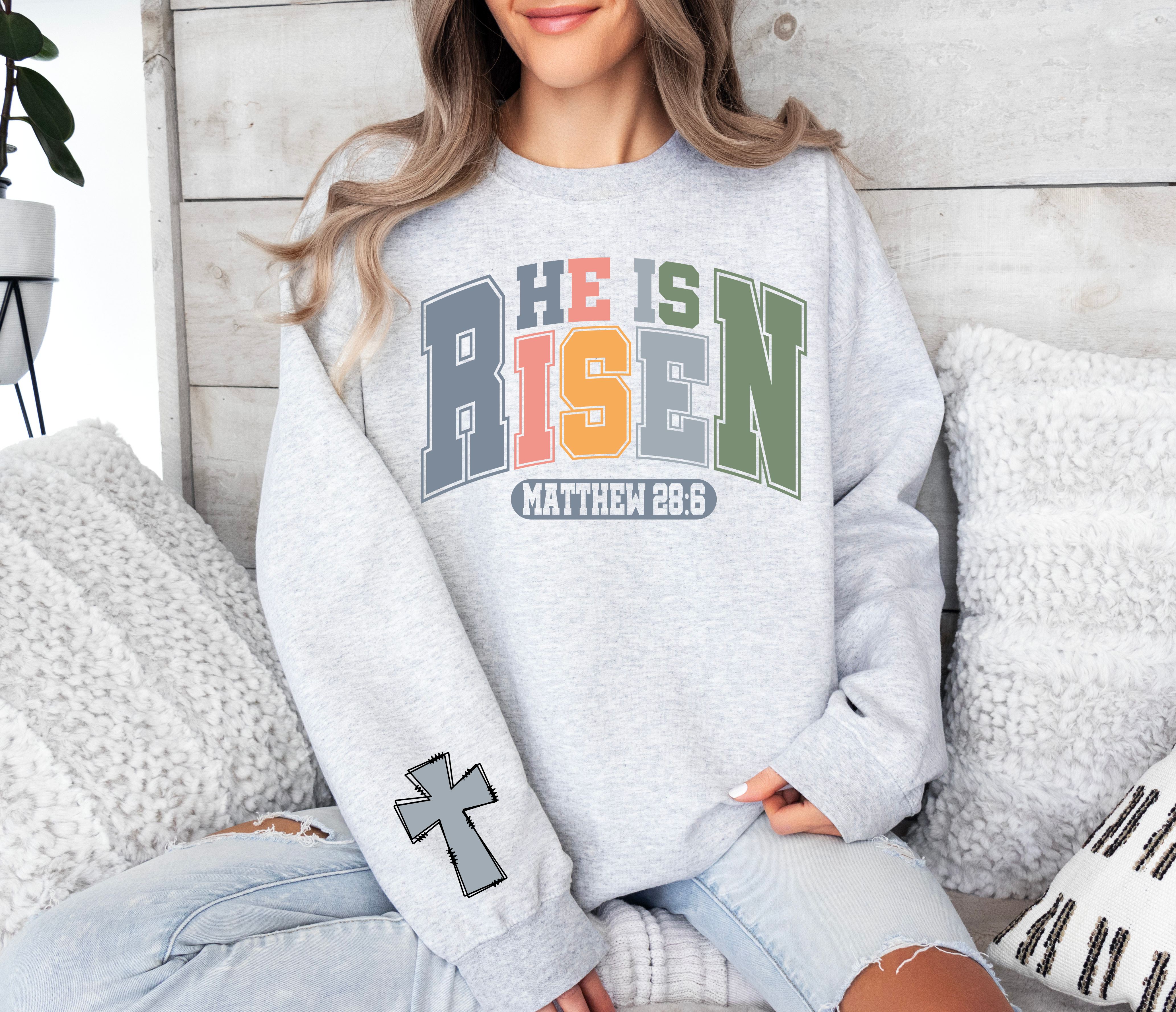 He Is Risen with Cross