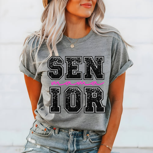 Load image 1 in gallery view. SENIOR Mama Faux Sparkle