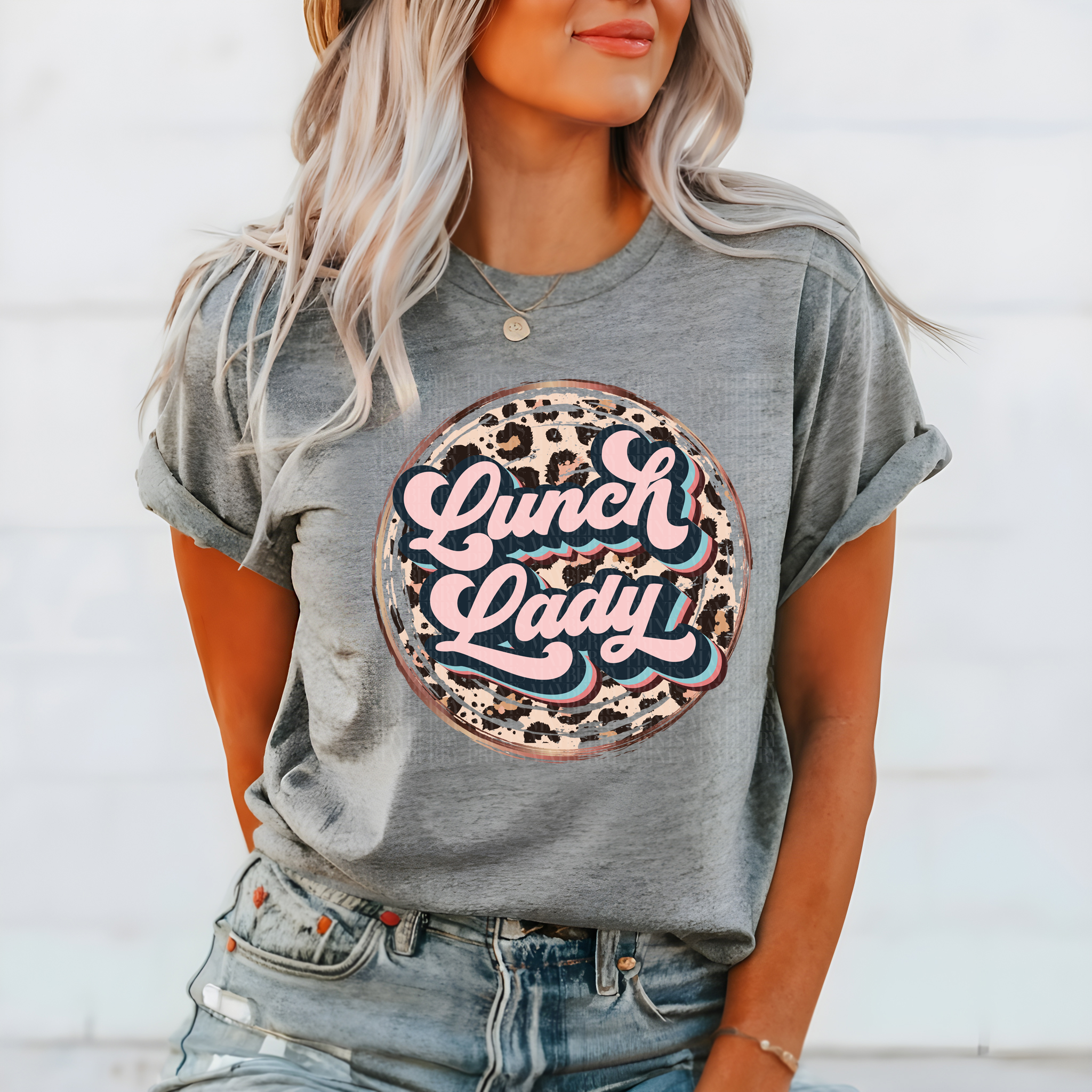 Leopard Circle Lunch Lady
