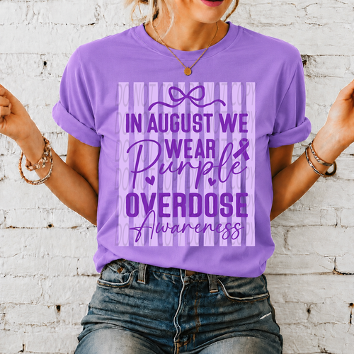 Load image 1 in gallery view. In August We Wear Purple Overdose Awareness
